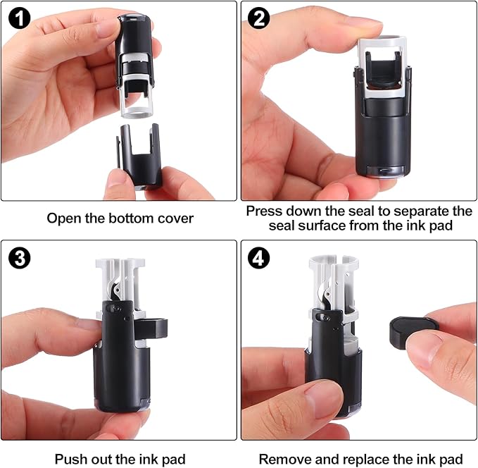 Supervitae 2 Pack Valentine's Day Heart Print Stamps Ink Stamper Mini Self Inking Stamps for Classroom Party Educational Learning Activities Craft Supplies