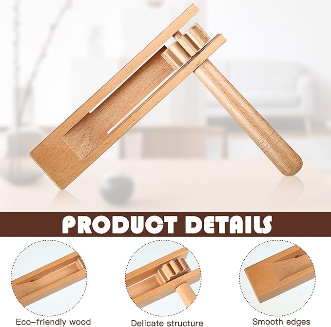 Nuanchu 10 Inch Cowbell Noise Makers for Sport Event Steel Cowbell with Handle and 2 Pcs Wooden Spinning Rattle Ratchet Matraca Cheer Bell Alarm for Football Game Musical Percussion Instruments(Brown)