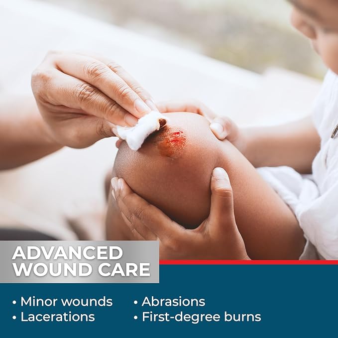 SilverSeal Hydrogel Burn & Wound Dressing Kit with X-Static Silver - FDA Cleared Care for Burns, Cuts & Wounds – Soothing Moisture, Relief & Protection - 4 (2”x3”) Hydrogels + 4 (3”x5”) Adhesive Pads