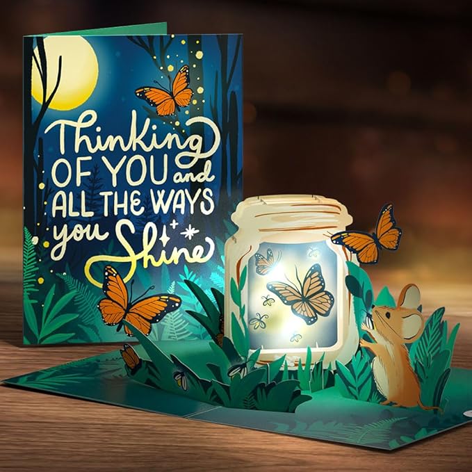Lovepop Everyday Pop-Up Card with LED Lights for Her and Him - 3D Light-Up Greeting Cards for Boys, Girls, Men, Women- Free Spirit - 5" x 7" Card - Blank Note Card & Envelope Included
