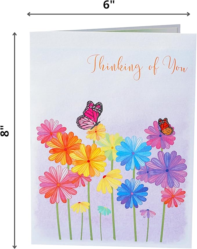 3D Thinking Of You Card, Pop Up Sympathy Cards with Envelopes, Sorry for Your Loss Card, Religious Pop Up Sympathy for Loss of Loved one, Pop Up Anniversary Cards (6x8 in Thinking of You)