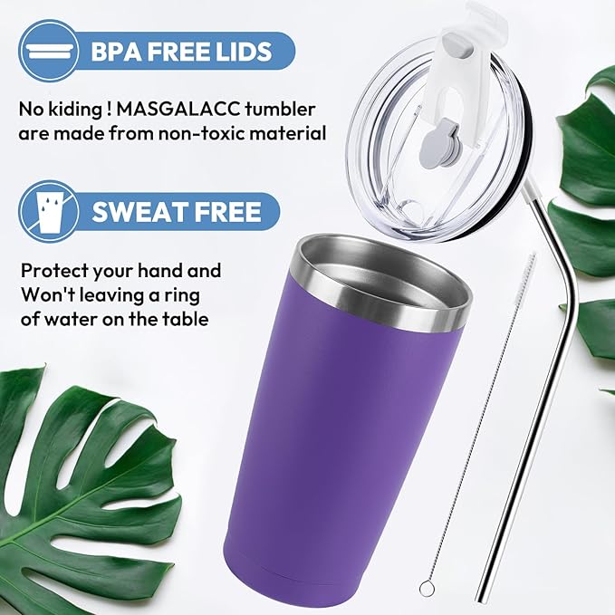 Inspirational Gifts for Women Who Have Everything - 20oz Purple Tumbler, Sometimes You Forget You're Awesome Coffee Mug, Mothers Day Birthday Gift for Mom Wife Girlfriend, Uplifting Gift for Her