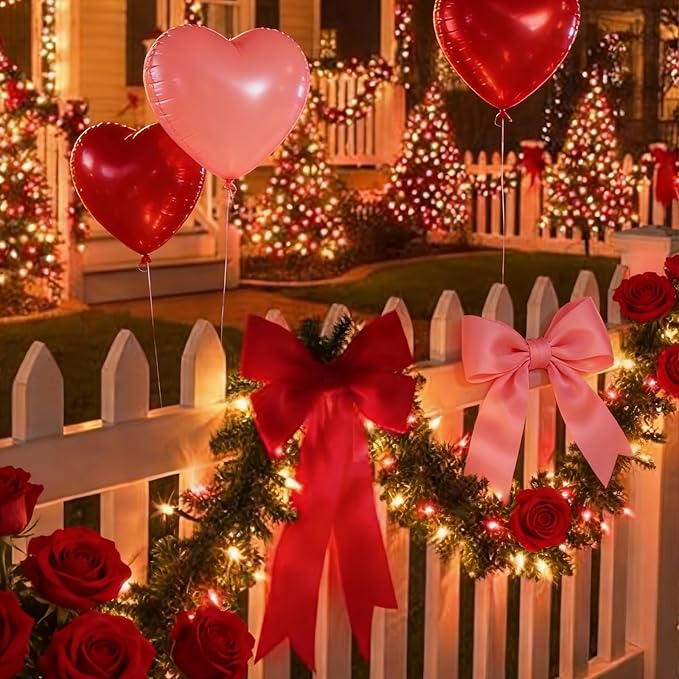 LAMPHOME Red Warm Valentine's String Lights 100 LED Christmas Fairy Light Decor 21.6 Ft Green Wire Indoor & Outdoor Valentine's Day Garland Party Patio Bedroom, Xmas Tree Easter Decoration