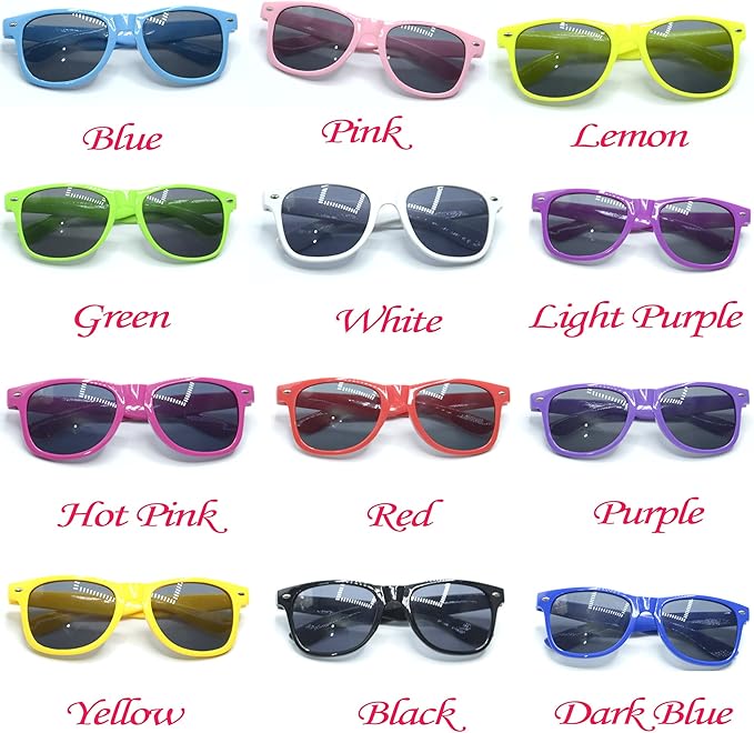 500pc Personalized Wedding Sunglasses Bulk for Guests Party Favors,Custom Personalized Logo Sunglasses Womens Men,Wedding Bridesmaid Sunglasses Gifts,Bachelor Party Favors Set （Mixed）