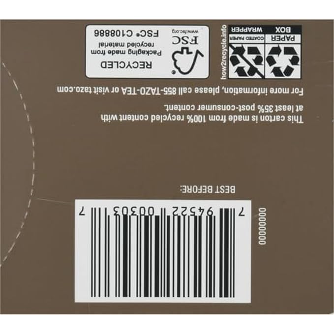 TAZO Organic Awake English Breakfast Black Tea, Black tea with Caffeine, 16 Total Bags