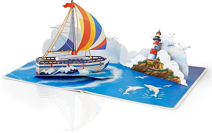 CUTPOPUP Cruise Ship, Fathers Day Card Pop Up, 3D Birthday Greeting, Father's Day Card for Grandpa, Dad, Godfather, Husband, Son (Cruise Ship) SD247US1520
