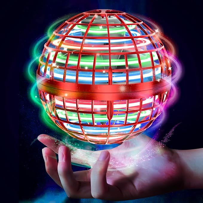 Tikduck Flying Orb Ball 2025 Toys Soaring Hover Boomerang Spinner Hand Controlled Mini Drone Cosmic Globe Spinning Kids Outdoor Fly Toy Birthday Gift Cool Stuff for Boys Girls 6 7 8 9 10+ Year Old