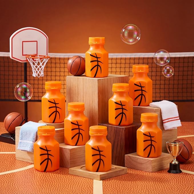 24 Pack Bulk Basketball Bubble Wands Basketball Party Favors Sports Ball Theme Birthday Party Supplies Goodie Bag Stuffers Supplies Decorations