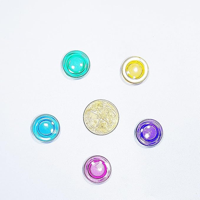 100 PCS 5 Colors Round Magnets for Whiteboard, Cute Small Magnet, Mini Refrigerator Magnets Whiteboard Magnets Colorful Locker for Home Classroom Teachers Offices