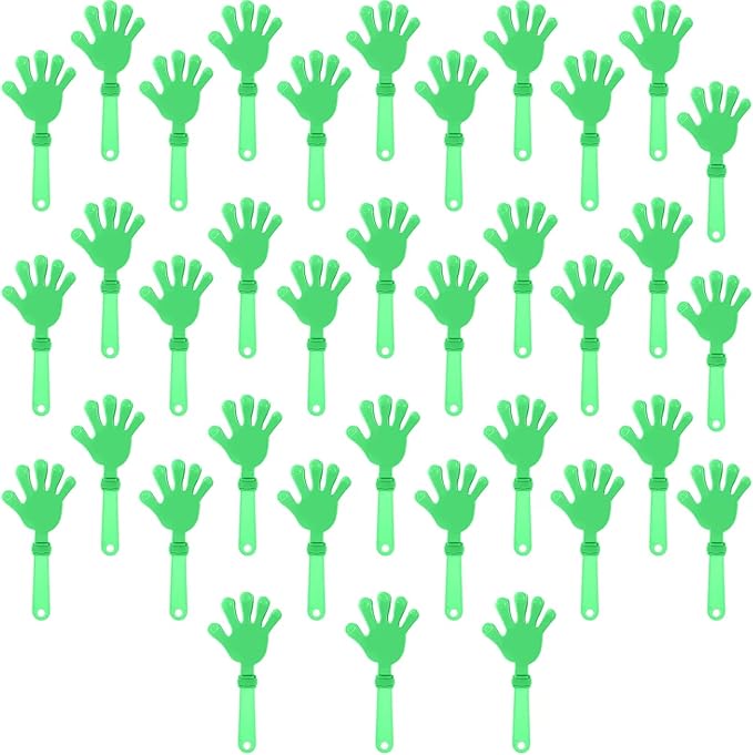 36 Pcs Lime Green Hand Clappers 7.5 Inch Clappers Noisemakers Noise Makers Party Favors Plastic Party Clapper Sporting Events Cheers Ball Dance Basketball Football Noisemakers （Lime Green）