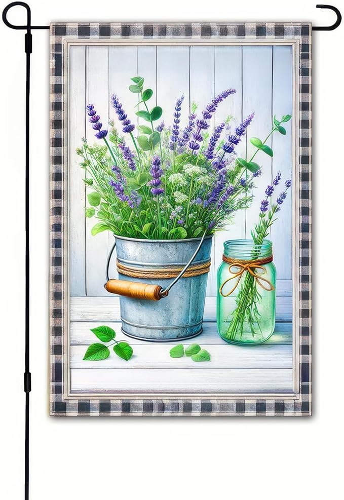 BlissYard Welcome Garden Flag Double Sided 12x18 Hello Spring Flower Design Yard Flag Seasonal Flower Yard Outdoor Flag Spring Summer Decorations Lawn Rustic Outdoor Decorative Flag
