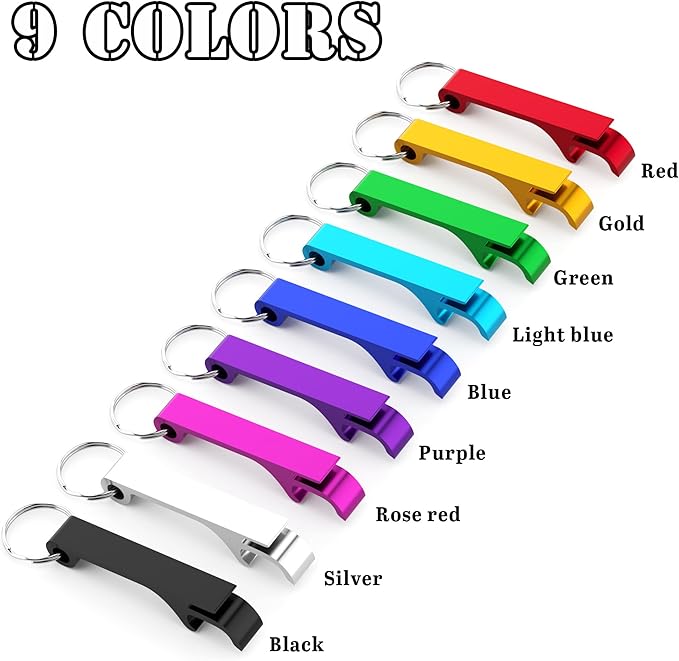 30 Pcs Personalized Bottle Opener Keychain Bulk, Custom Aluminum Beer Bottle Opener Engraved Your Own Text Logo Keychain Can Opener for Bar, Graduation, Party, Wedding Favors Gift (30 Pcs)