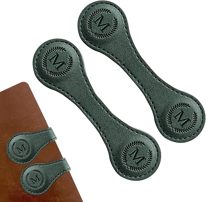 Handmade Personalized Leather Magnetic Bookmark - Custom Initial Letter Design with 26 Alphabet Choices - Durable Bookmark for Readers, Book Lovers, Women & Kids