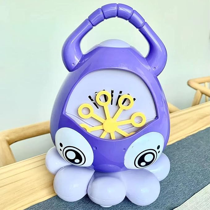Portable Bubble Machine for Kids, Automatic Bubble Blower with Music Function, 8 Rotating Wands for 3000 Bubbles Per Minute, Handheld Bubble Maker for Toddlers, Outdoor Party,