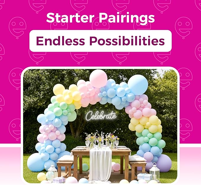 Bezente Pastel Balloons Latex Party Balloons 36 Inch - 8 Pack Jumbo Spring Macaron Balloons Large Round Latex Balloons for Birthday Bridal Shower Wedding Rainbow Party Decorations