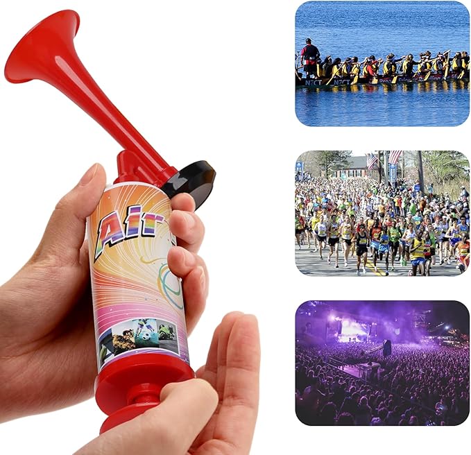 FARBIN Mini Air Horn Hand Pumps Kids Noisemakers Toys Gift, Loud Noise Maker Non-Toxic Party Horns for Children, Hand-held Air Horn for Sporting Events Contest and Parties (Mini handheld horn 5pcs)