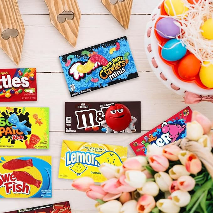Movie Theater Candy Variety Pack - Candy Box of Milk Chocolate, Hard Candy, Gummies and More,12 Count