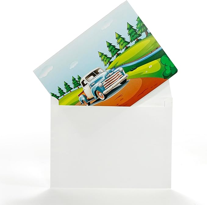 CUTPOPUP Birthday Card for Men, Fathers Day Card Pop Up, Birthday 3D Greeting Card, Father's Day Card for Dad, Father in Law, Grandpa, Husband, Men, Son (Classic Car)