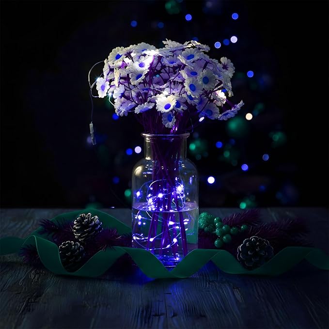 Macarrie 6 Pcs Fairy Lights USB Powered 16 ft 50 LED String Lights Plug in for Xmas Indoor Outdoor Party Wedding Home Festival Tree Garden Decoration (White)