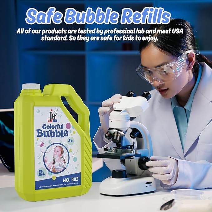 EagleStone Bubble Solution Refill 67 oz, Non-Toxic Pre-Mix Bubble Refill Solution, No Mixing or Measuring Required, Bubbles for Kids, Bulk Bubble Solution, Perfect for Bubble Guns, Machines, and Wands