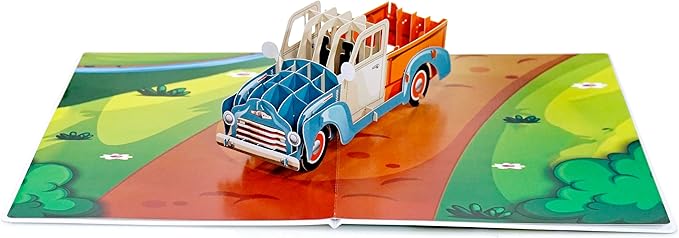 CUTPOPUP Birthday Card for Men, Fathers Day Card Pop Up, Birthday 3D Greeting Card, Father's Day Card for Dad, Father in Law, Grandpa, Husband, Men, Son (Classic Car)