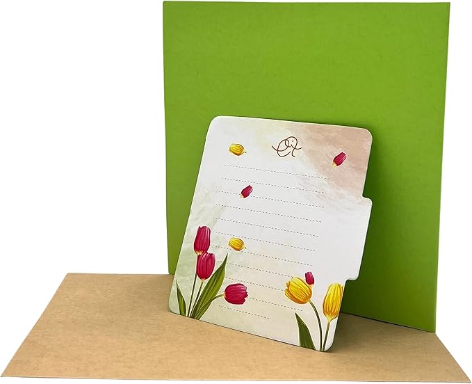 3D Pop Up Greeting Card Flowers Theme (Tulip Basket 1)