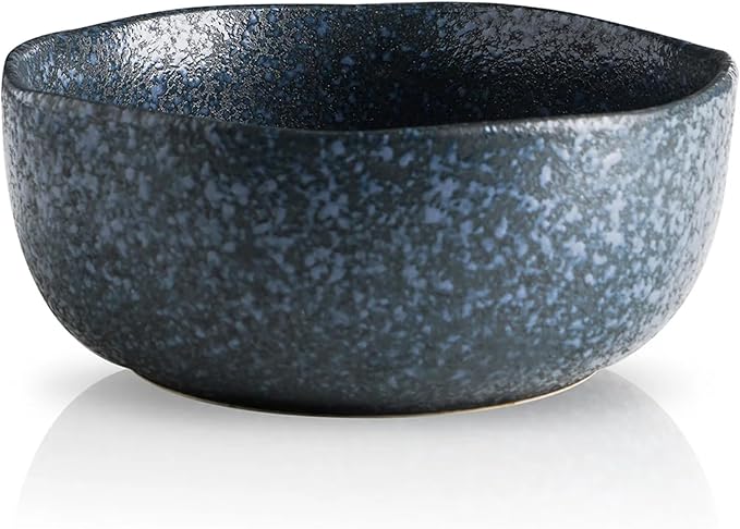 Stone Lain Stoneware Dish Set, 4 Bowls, Tom - Gray and Blue