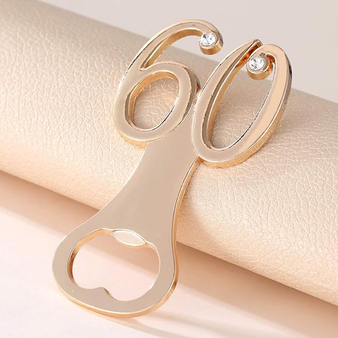 18 Packs Creative Bottle Openers for 60th Birthday Party Favors or 60th Wedding Anniversary Party Gifts 60th Birthday Party Gifts Souvenirs Decorations for Guests(60th)