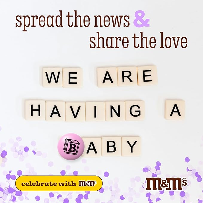M&M'S World New Baby Milk Chocolate Candy 5lb Bag with Assorted M&M'S for Baby Showers Gender Reveal Parties and Newborn Gift Ideas
