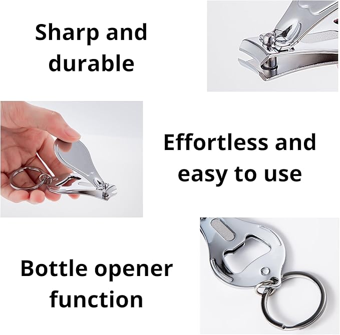 100PCS Customizable Nail Clipper Bottle Opener Keychain – Personalized Colorful Text/Logo Party Favors for Weddings, Bars, Breweries Corporate Promotion Anniversaries, Christmas, Baptism, Travel