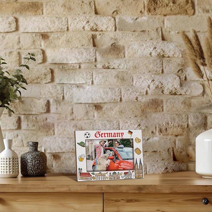 Germany Travel Picture Frames, Germany Souvenirs, Tabletop Photo Frame for Honeymoon Vacation, Wedding, Family Vacations, Engagement, Home Office Living Room Table Decorative Supplies-32