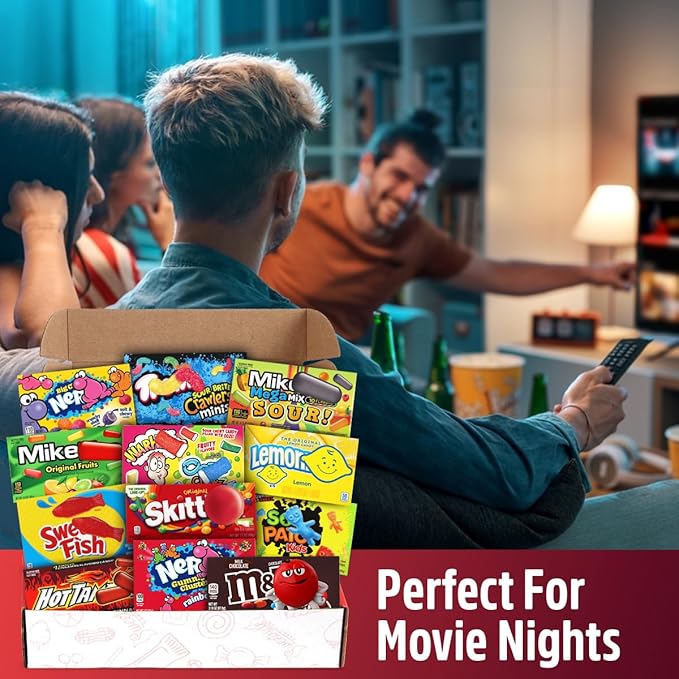 Movie Theater Candy Variety Pack - Candy Box of Milk Chocolate, Hard Candy, Gummies and More,12 Count