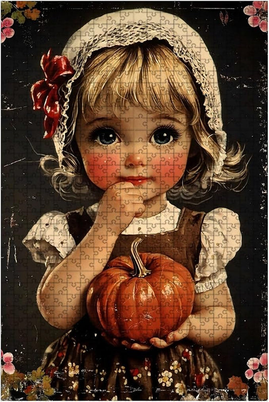 1000 Piece Wooden Puzzle Jigsaw Happy Thanksgiving Day for Bar & Pub Challenging Stress Relief Game 29.5x19.7 Inch