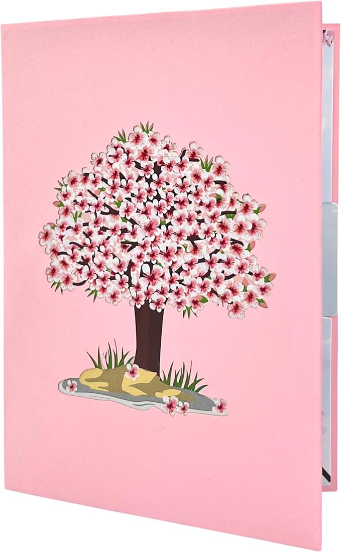 3D Pop Up Greeting Card Flowers Theme (Cherry Blossom Tree)