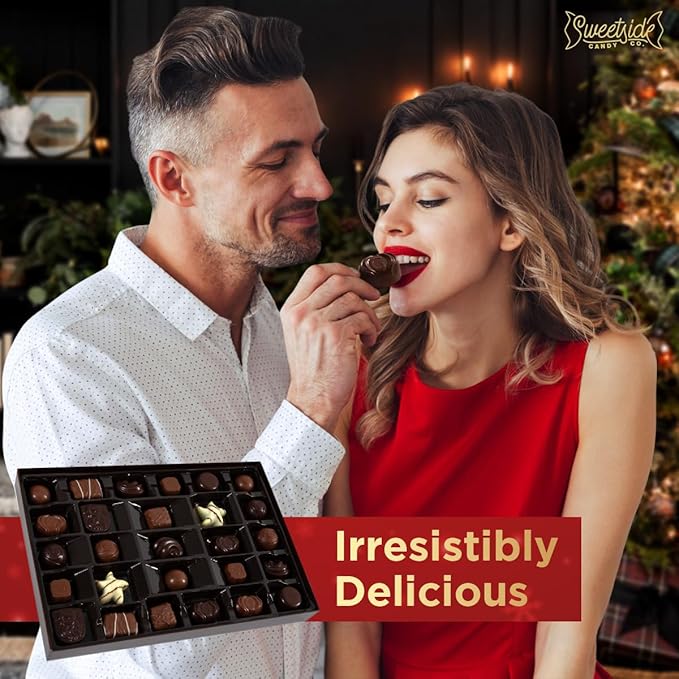 Gourmet Chocolate Gift Box, 27 Chocolates Pack of Premium Belgium Assorted Chocolate, Ideal for Gift Basket and Holiday Celebrations 11.3 OZ