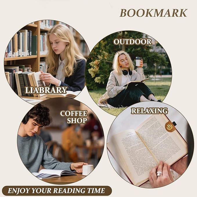 Personalized Leather Magnetic Bookmark with Pen Holder, Custom Bygone Mark Bookmark with Pen Holder, Custom Bookmarks with 26 Letters for Reading Women, Men, Teachers, Book Lovers（Purple，B）