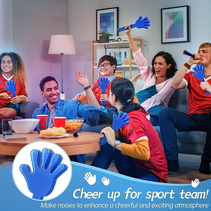 36 Pcs Royal Blue Hand Clappers 7.5 Inch Clappers Noisemakers Noise Makers Party Favors Plastic Party Clapper Sporting Events Cheers Ball Dance Basketball Football Noisemakers （Royal Blue）