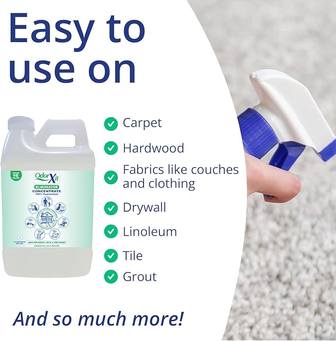Concentrated Pet Urine Odor Eliminator, Ideal for Cat, Dog Poo and Urine Smell, Versatile & Natural Odor Neutralizer for Home and Outdoor Use, Deodorizer & Absorber, Concentrate, 64oz