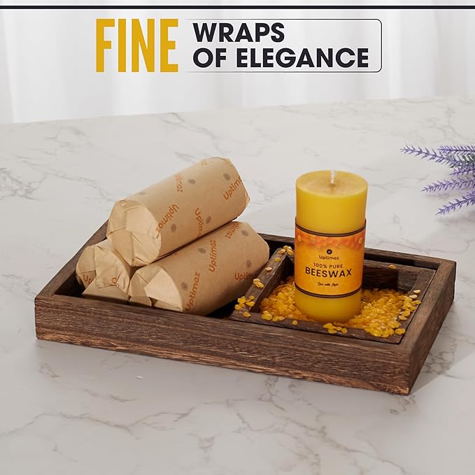 Beeswax Pillar Candles Set of 4, 2x4 Inch, 100% Beeswax Candle with Cotton Wick, Long Burning, Dripless Candle Bees Wax for Home, Décor, Prayer, Emergency
