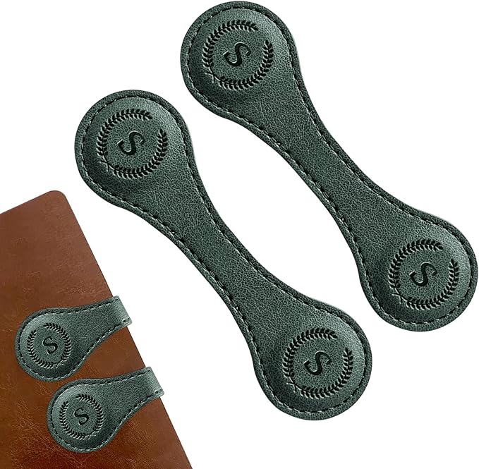 Handmade Personalized Leather Magnetic Bookmark - Custom Initial Letter Design with 26 Alphabet Choices - Durable Bookmark for Readers, Book Lovers, Women & Kids