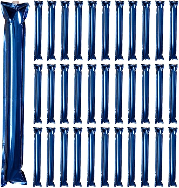 Lovecheer 50PCS Thunder Sticks Thicken Cheering Sticks Plastic Inflatable Noise Makers for Sports Team Spirit Party