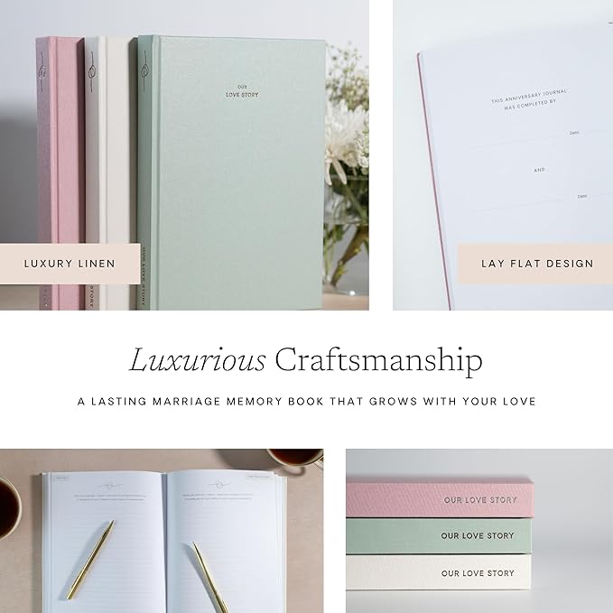 Anniversary Journal: Our Love Story – Memory-Focused Valentine’s Day Gift for Couples to Capture the Evolution of Your Love Story, Wedding Memory Book, Couples Journal, & Anniversary Scrapbook - Wedding Registry Gift & Paper