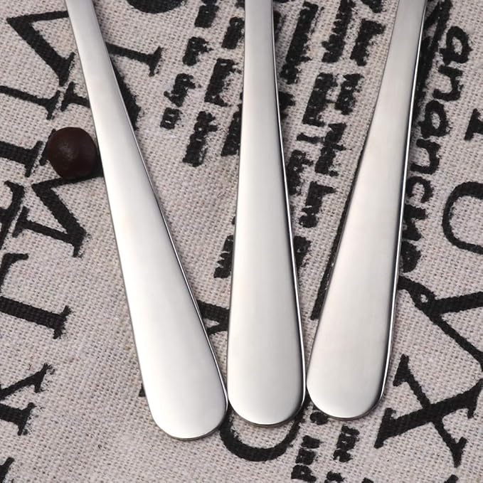 Buyer Star 12 Pieces SilverTeaspoons 5.5-Inch Mini Coffee Spoons Stainless Steel Sugar Demitasse Espresso Spoons