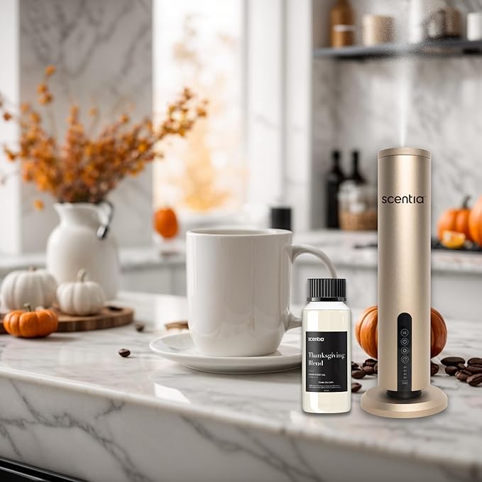 Scentia Thanksgiving Blend Essential Oil – 120ml Premium Holiday Diffuser Oil with Cinnamon, Clove, Vanilla & Coconut | Cozy Fall Aromatherapy for Home, Candles, Soaps & Gifts