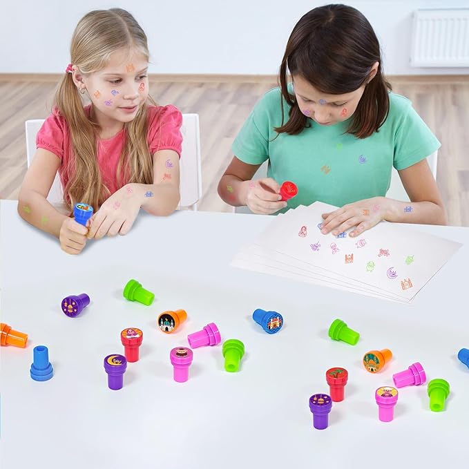 Cinrobiye 24 Pcs Ramadan Party Favor Stampers,Eid Mubarak Party Supplies, Islamic Party Favors Gifts, Classroom Rewards Carnival Prizes, Goodie Bag Pinata Fillers