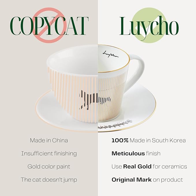 Luycho Mirror Cup Locomotion The Jumping Cat_11oz