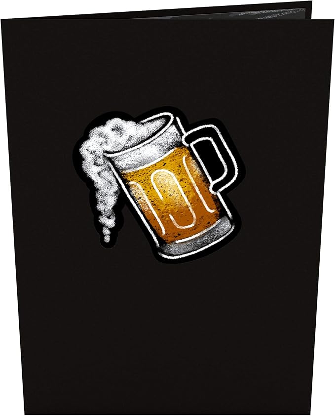 Lovepop Beer Pop Up Card, 5x7-3D Greeting Card, Pop Up Birthday Card for Dad, Brother or Friend, Father’s Day Card, Retirement Cards for Men