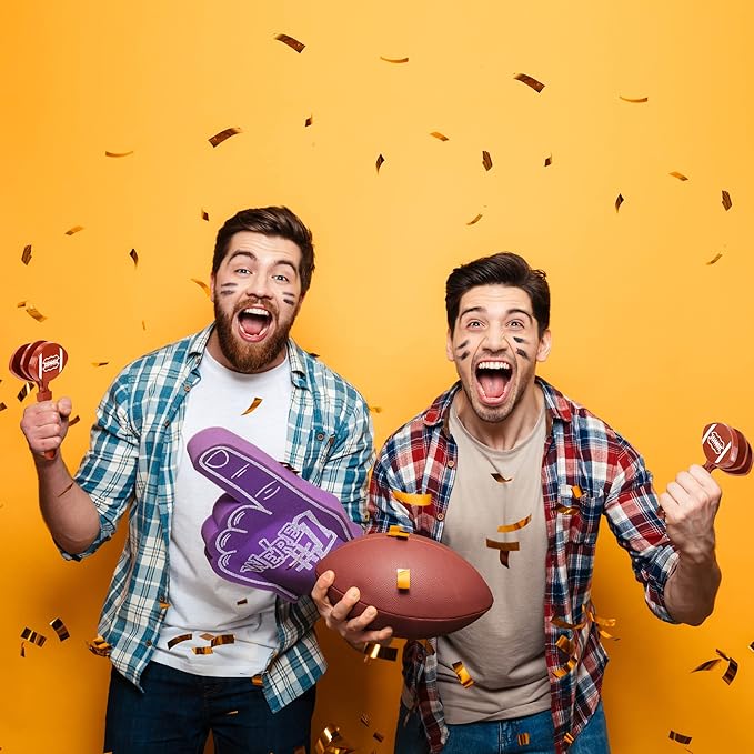 Elcoho 24 Pack Plastic Football Clappers Football Noise Makers Hand Clappers Football Match Accessories Noisemakers for Football Events Party Cheer Supplies