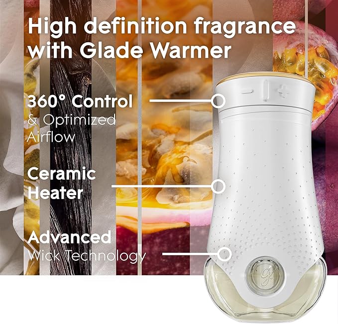 Glade PlugIns Refills Air Freshener, Vanilla Passion Fruit, Scented and Essential Oils for Home and Bathroom, 0.67 Fl Oz, 10 Count
