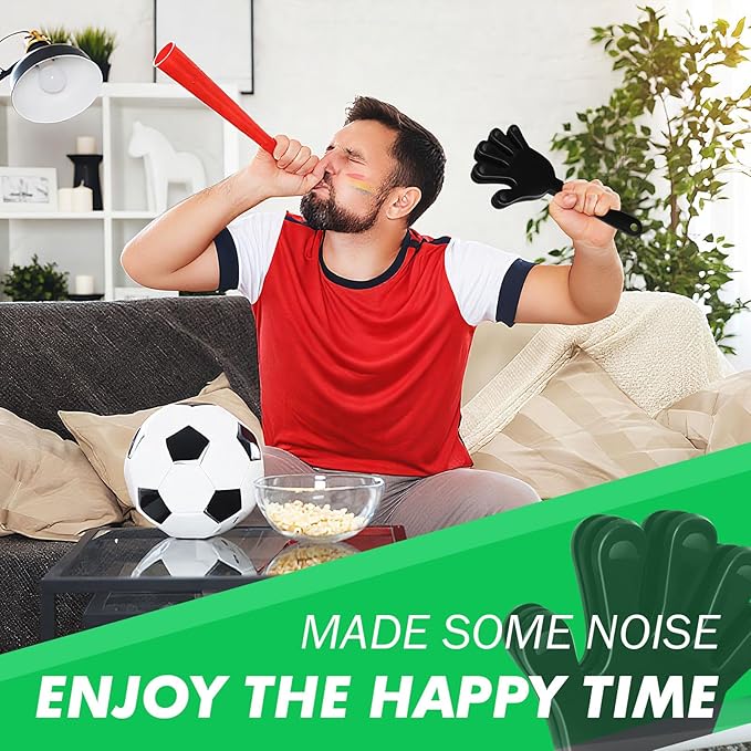 20 Pcs Hand Clappers Noisemakers 7.5 Inch Clappers Noisemakers Plastic Hand Clappers for Birthdays Game Football Sporting Events Cheers Supplies Dance Basketball Football Noisemakers(Black)